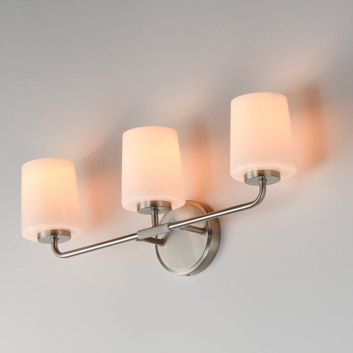 Myhouse Lighting Maxim - 12693WTSN - Three Light Bath Vanity - Durham - Satin Nickel