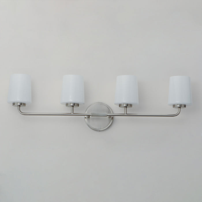 Myhouse Lighting Maxim - 12694WTSN - Four Light Bath Vanity - Durham - Satin Nickel