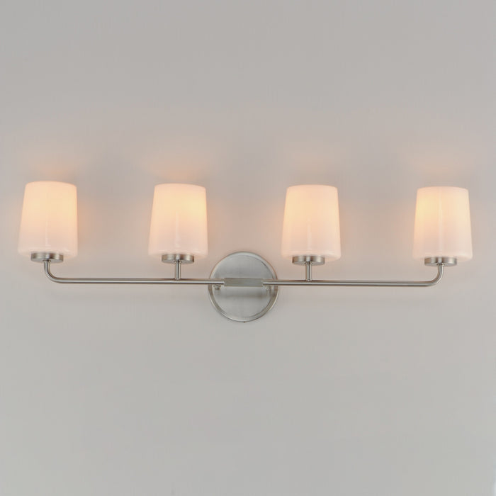 Myhouse Lighting Maxim - 12694WTSN - Four Light Bath Vanity - Durham - Satin Nickel