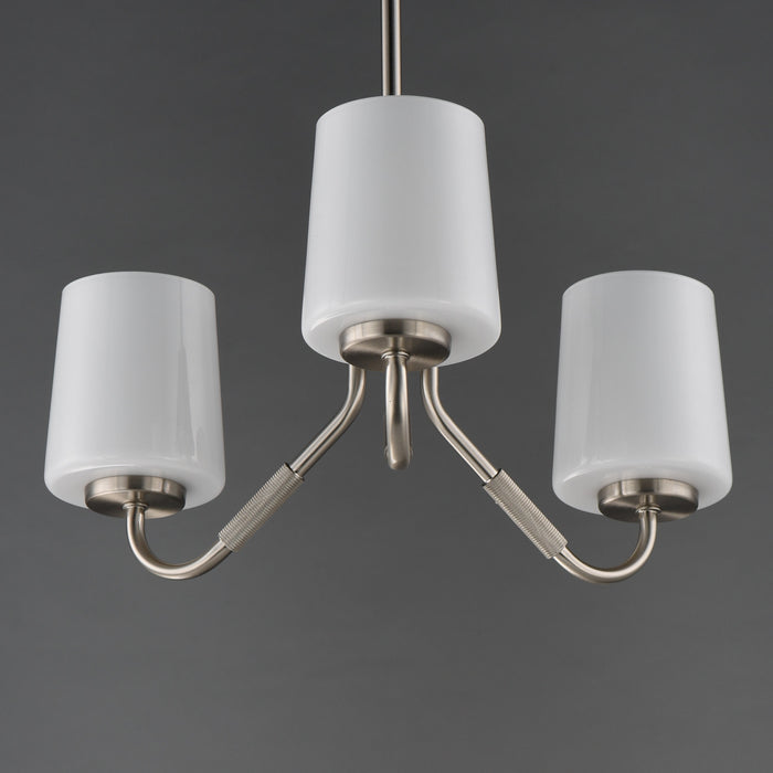 Myhouse Lighting Maxim - 12695WTSN - Three Light Chandelier - Durham - Satin Nickel