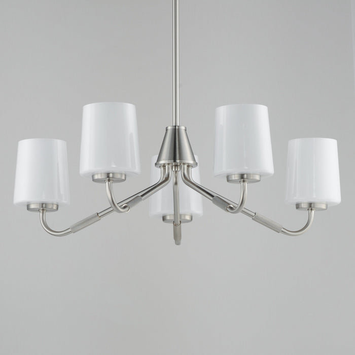 Myhouse Lighting Maxim - 12696WTSN - Five Light Chandelier - Durham - Satin Nickel