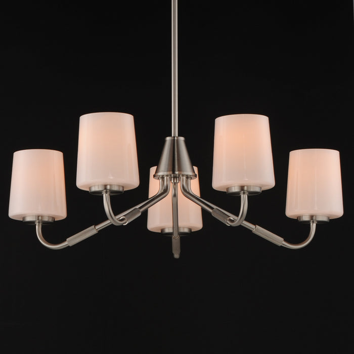 Myhouse Lighting Maxim - 12696WTSN - Five Light Chandelier - Durham - Satin Nickel