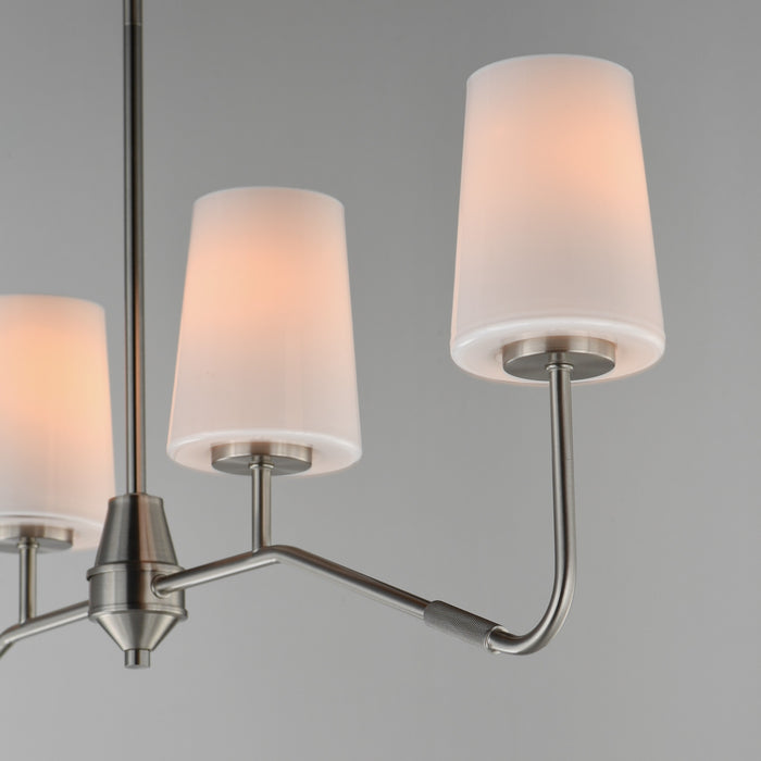 Myhouse Lighting Maxim - 12697WTSN - Four Light Linear Chandelier - Durham - Satin Nickel
