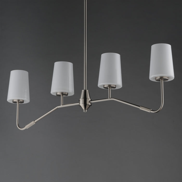 Myhouse Lighting Maxim - 12697WTSN - Four Light Linear Chandelier - Durham - Satin Nickel
