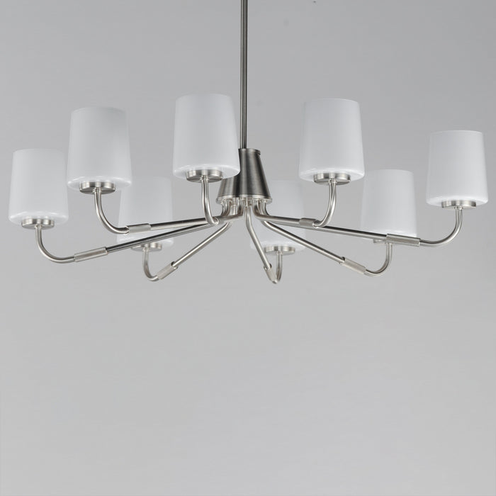 Myhouse Lighting Maxim - 12698WTSN - Eight Light Chandelier - Durham - Satin Nickel