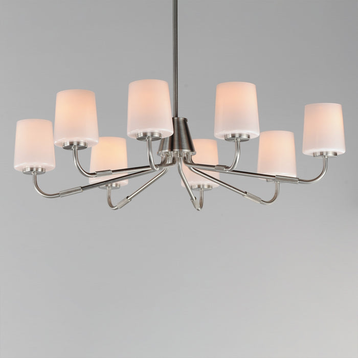 Myhouse Lighting Maxim - 12698WTSN - Eight Light Chandelier - Durham - Satin Nickel
