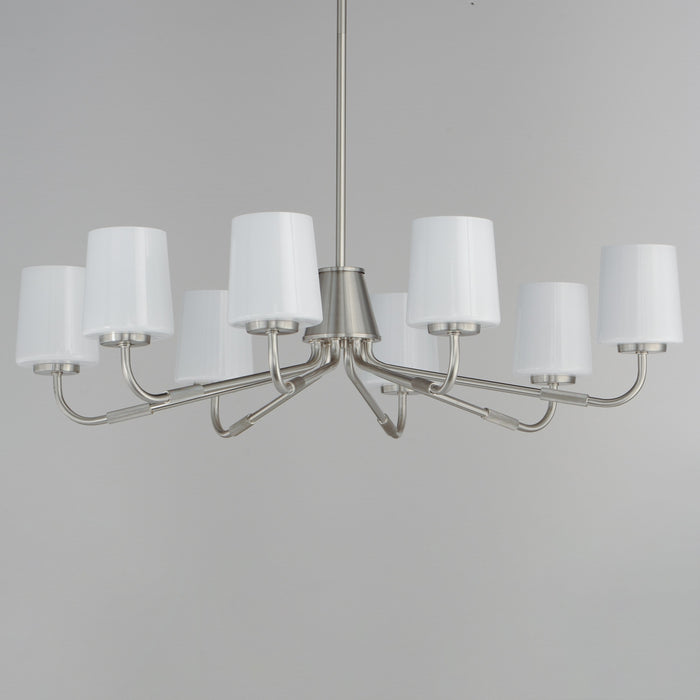 Myhouse Lighting Maxim - 12698WTSN - Eight Light Chandelier - Durham - Satin Nickel