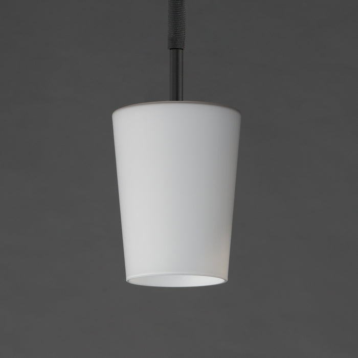 Myhouse Lighting Maxim - 92691WTBK - One Light Pendant - Durham - Black