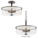 Myhouse Lighting Maxim - 5695CLBK - Three Light Semi Flush/Pendant Convertible - Fuller - Black