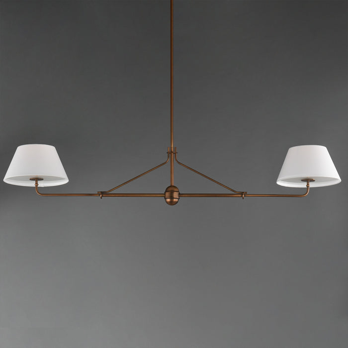 Myhouse Lighting Maxim - 18412OFWBR - Two Light Pendant - Dunbridge - Weathered Brass