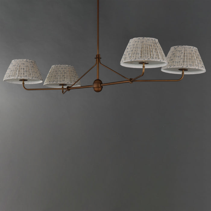 Myhouse Lighting Maxim - 18414BWWBR - Four Light Chandelier - Dunbridge - Weathered Brass