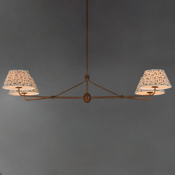 Myhouse Lighting Maxim - 18414OWWBR - Four Light Chandelier - Dunbridge - Weathered Brass