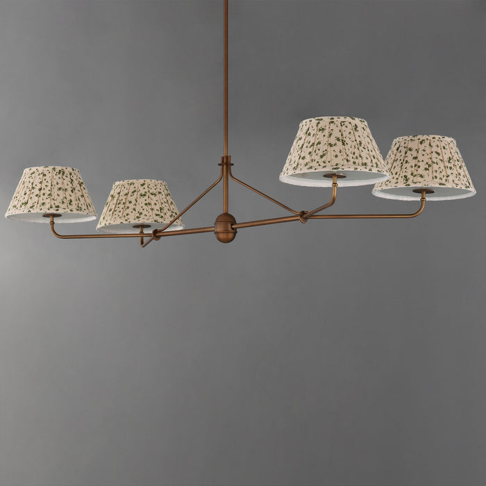 Myhouse Lighting Maxim - 18414OWWBR - Four Light Chandelier - Dunbridge - Weathered Brass