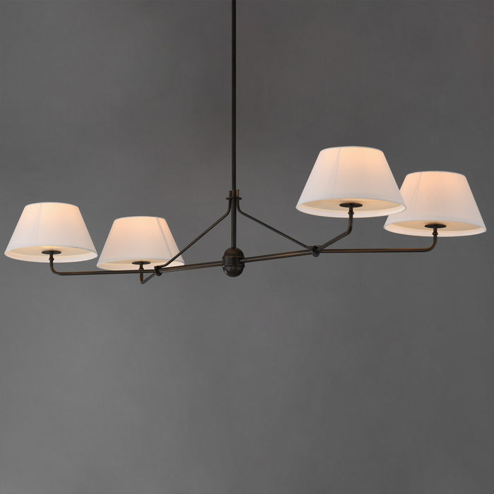 Myhouse Lighting Maxim - 18414OFANB - Four Light Chandelier - Dunbridge - Antique Bronze