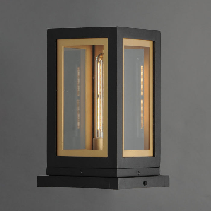 Myhouse Lighting Maxim - 30050CLBKGLD - One Light Deck Lantern - Neoclass - Black / Gold
