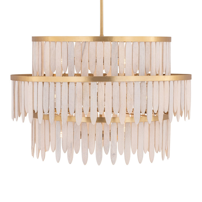 Myhouse Lighting Maxim - 22514WWTNAB - Ten Light Chandelier - Marimba - Weathered White