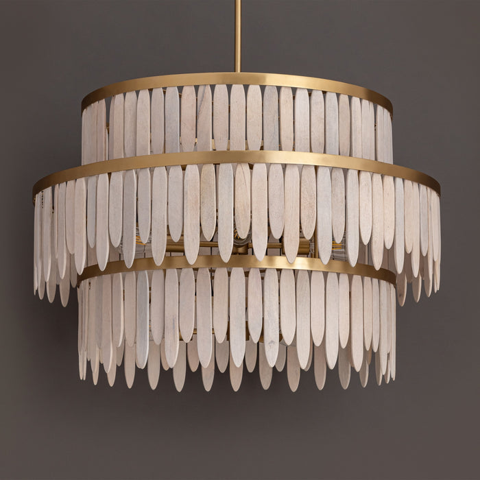 Myhouse Lighting Maxim - 22514WWTNAB - Ten Light Chandelier - Marimba - Weathered White
