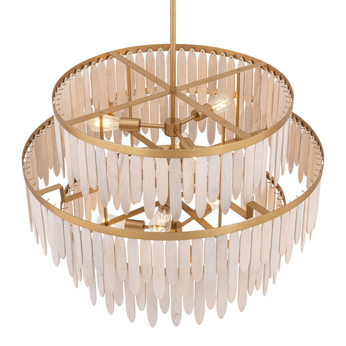 Myhouse Lighting Maxim - 22514WWTNAB - Ten Light Chandelier - Marimba - Weathered White