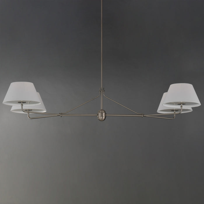 Myhouse Lighting Maxim - 18414OFPN - Four Light Chandelier - Dunbridge - Polished Nickel