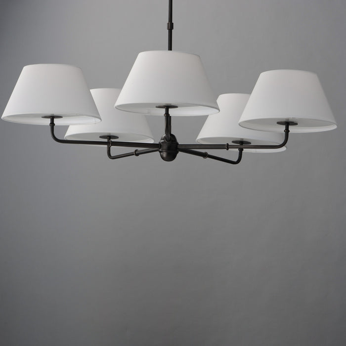 Myhouse Lighting Maxim - 18415OFANB - Five Light Chandelier - Dunbridge - Antique Bronze