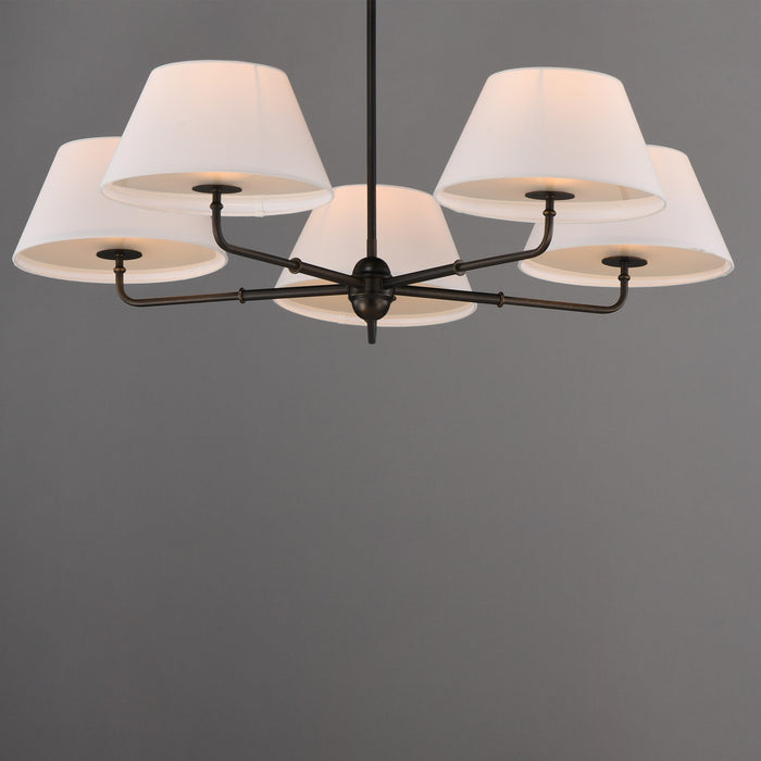 Myhouse Lighting Maxim - 18415OFANB - Five Light Chandelier - Dunbridge - Antique Bronze