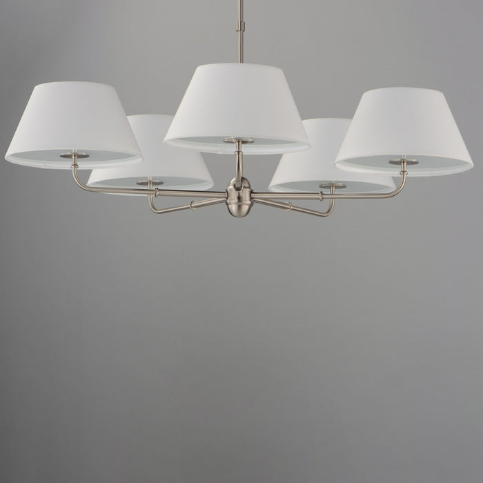 Myhouse Lighting Maxim - 18415OFPN - Five Light Chandelier - Dunbridge - Polished Nickel