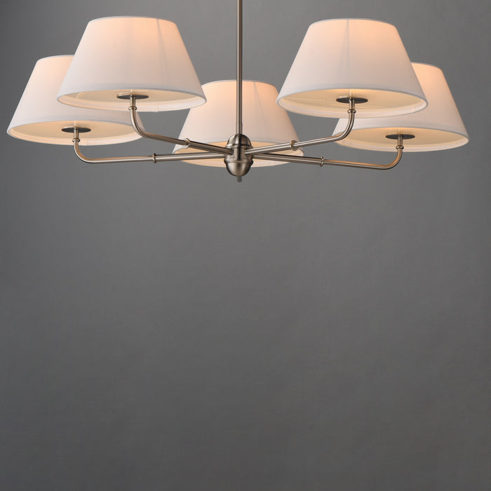 Myhouse Lighting Maxim - 18415OFPN - Five Light Chandelier - Dunbridge - Polished Nickel