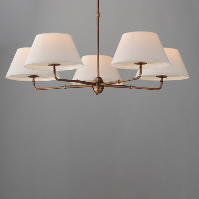 Myhouse Lighting Maxim - 18415OFWBR - Five Light Chandelier - Dunbridge - Weathered Brass