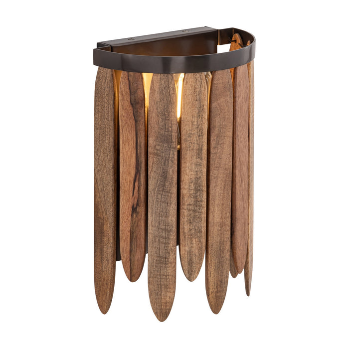 Myhouse Lighting Maxim - 22510WNGM - One Light Wall Sconce - Marimba - Walnut