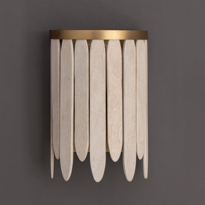 Myhouse Lighting Maxim - 22510WWTNAB - One Light Wall Sconce - Marimba - Weathered White