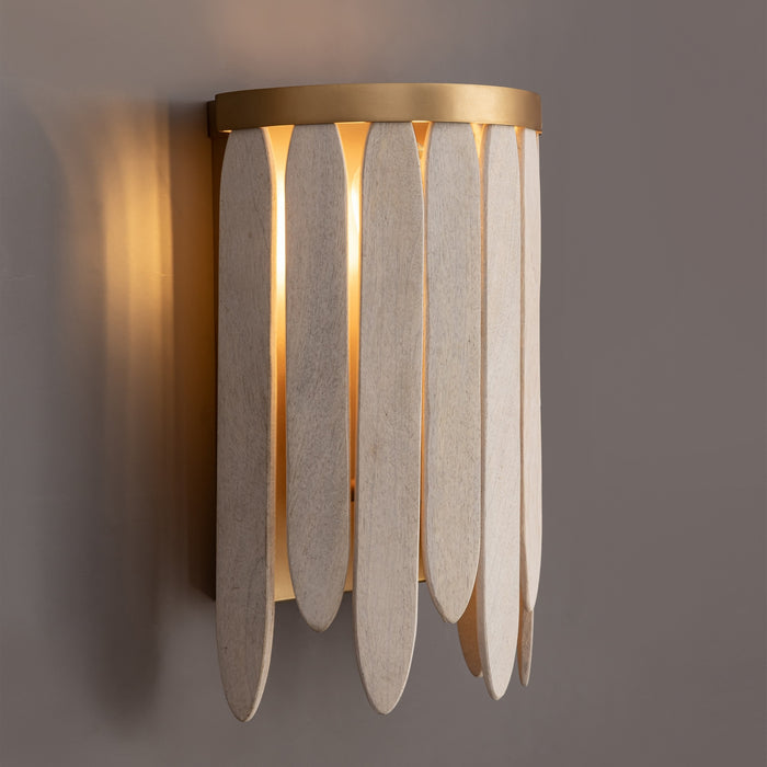 Myhouse Lighting Maxim - 22510WWTNAB - One Light Wall Sconce - Marimba - Weathered White