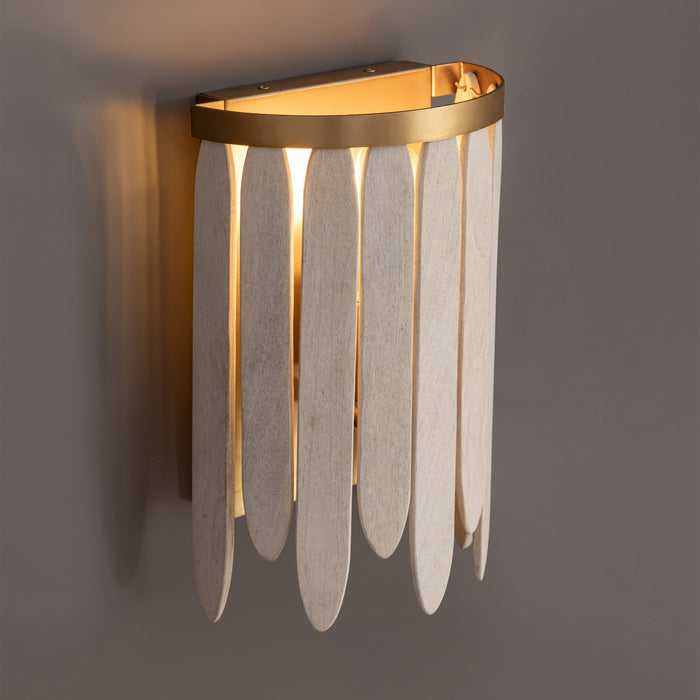 Myhouse Lighting Maxim - 22510WWTNAB - One Light Wall Sconce - Marimba - Weathered White
