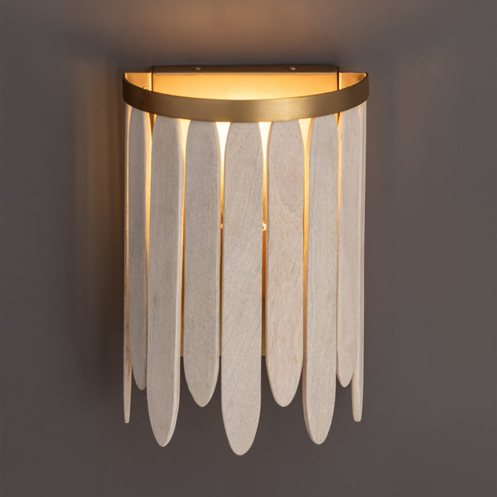Myhouse Lighting Maxim - 22510WWTNAB - One Light Wall Sconce - Marimba - Weathered White