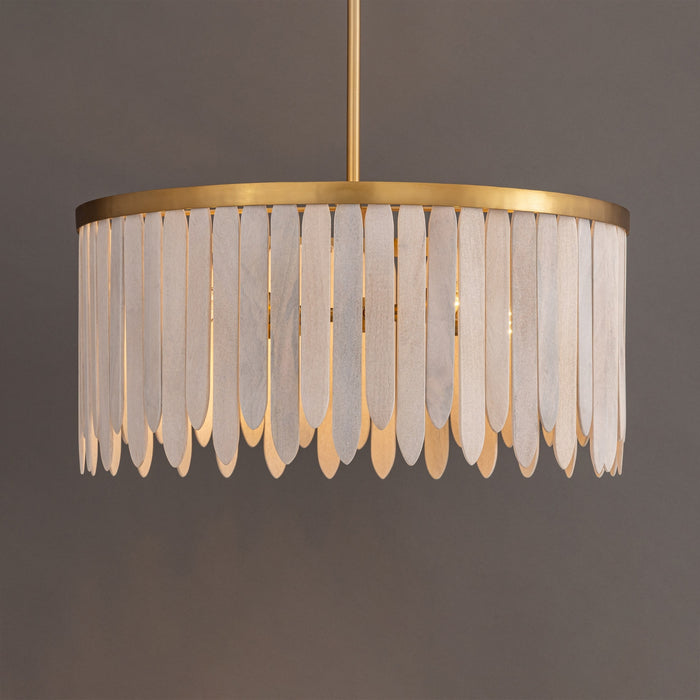 Myhouse Lighting Maxim - 22512WWTNAB - Four Light Pendant - Marimba - Weathered White