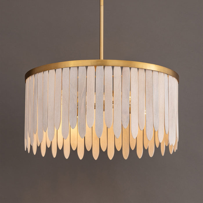 Myhouse Lighting Maxim - 22512WWTNAB - Four Light Pendant - Marimba - Weathered White