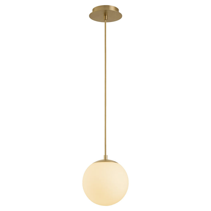 Myhouse Lighting Quorum - 3-6710-40 - LED Pendant - Luna - Aged Brass