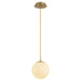 Myhouse Lighting Quorum - 3-6710-40 - LED Pendant - Luna - Aged Brass
