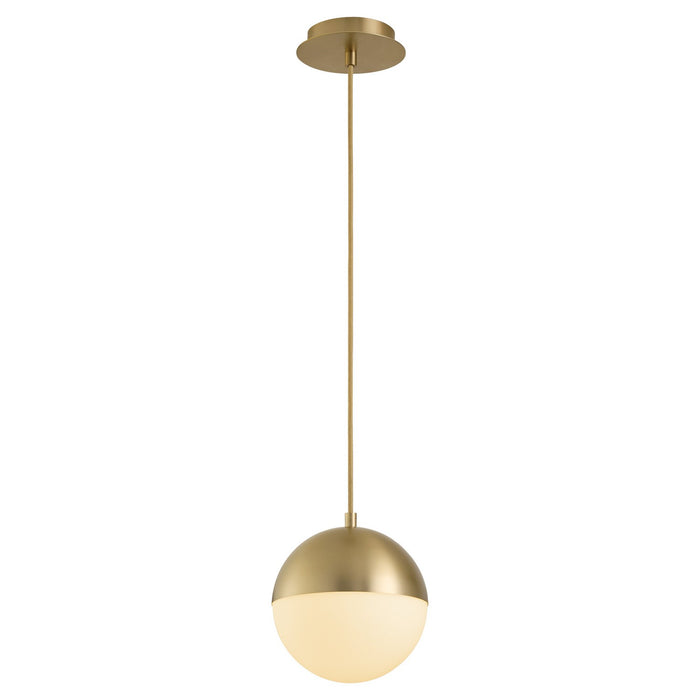 Myhouse Lighting Quorum - 3-6710-40 - LED Pendant - Luna - Aged Brass