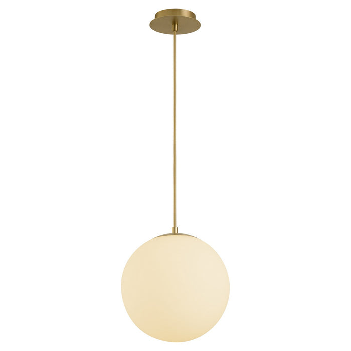 Myhouse Lighting Quorum - 3-6730-40 - LED Pendant - Luna - Aged Brass
