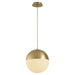 Myhouse Lighting Quorum - 3-6730-40 - LED Pendant - Luna - Aged Brass