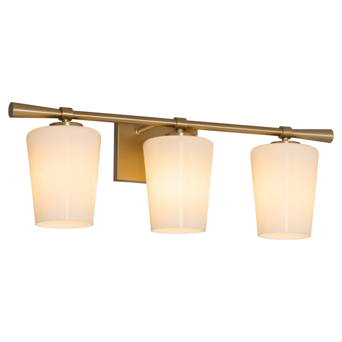 Myhouse Lighting Quorum - 5204-3-280 - Three Light Vanity - Goodwin - Aged Brass