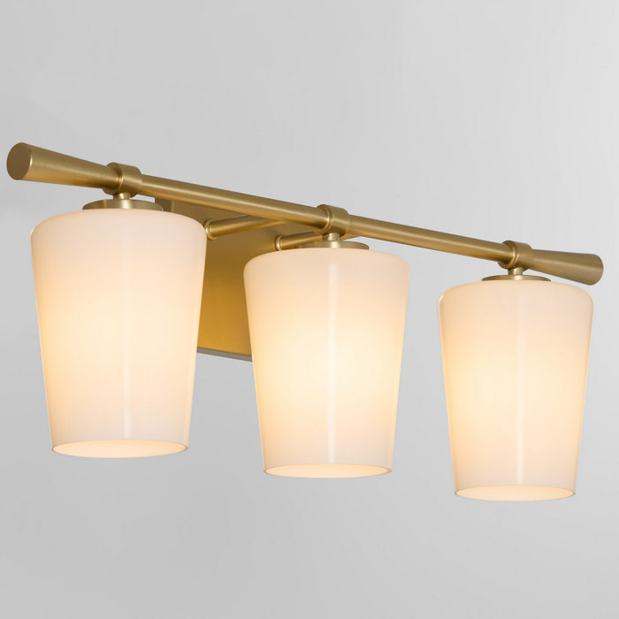 Myhouse Lighting Quorum - 5204-3-280 - Three Light Vanity - Goodwin - Aged Brass