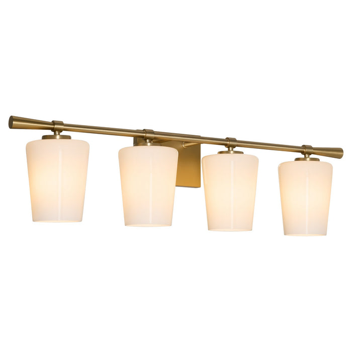 Myhouse Lighting Quorum - 5204-4-280 - Four Light Vanity - Goodwin - Aged Brass