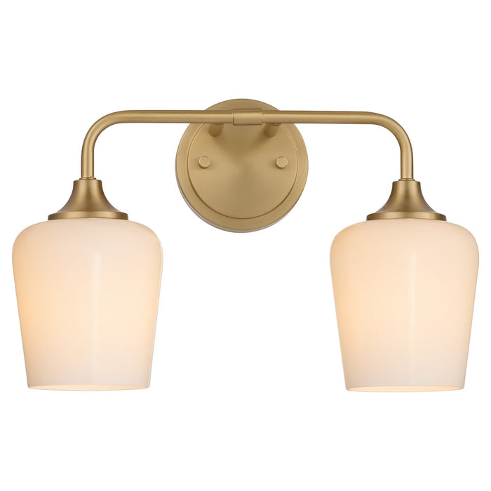 Myhouse Lighting Quorum - 5313-2-280 - Two Light Wall Mount - Raymond - Aged Brass