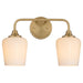 Myhouse Lighting Quorum - 5313-2-280 - Two Light Wall Mount - Raymond - Aged Brass