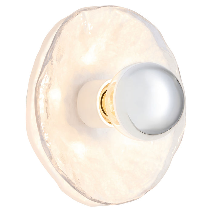 Myhouse Lighting Quorum - 53-8-0847 - One Light Wall Sconce - Del Rey - Brushed Brass|Studio White