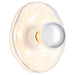 Myhouse Lighting Quorum - 53-8-0847 - One Light Wall Sconce - Del Rey - Brushed Brass|Studio White