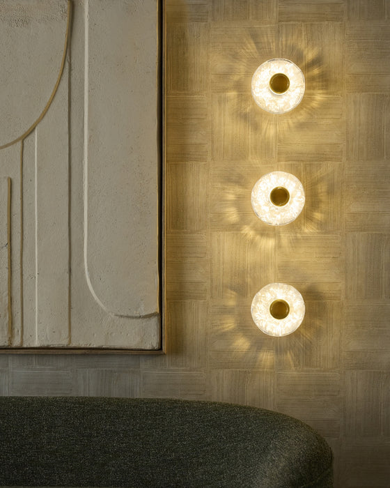 Myhouse Lighting Quorum - 53-8-0847 - One Light Wall Sconce - Del Rey - Brushed Brass|Studio White