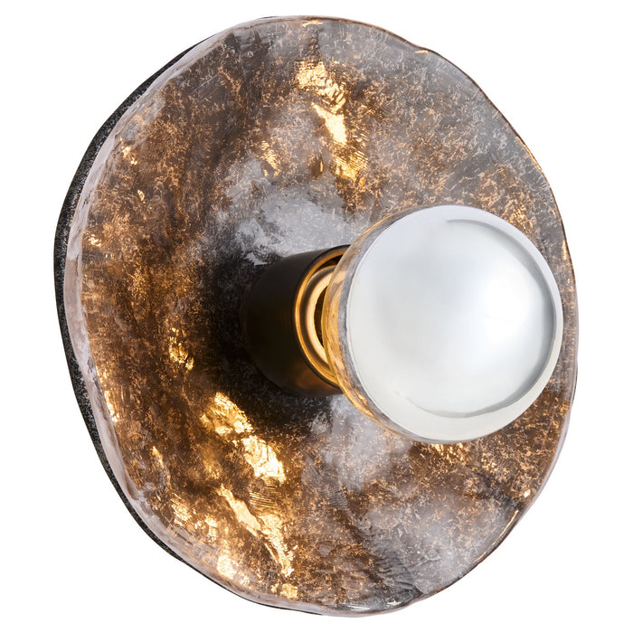 Myhouse Lighting Quorum - 53-8-5947 - One Light Wall Sconce - Del Rey - Brushed Brass|Matte Black