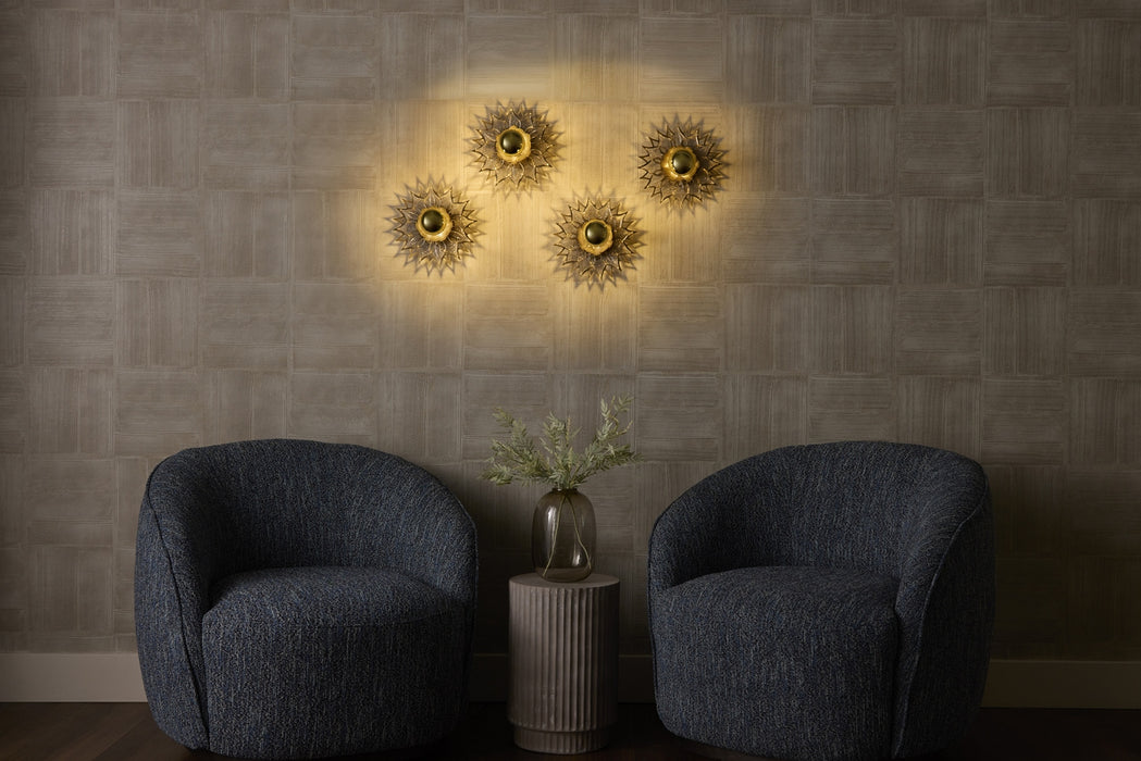 Myhouse Lighting Quorum - 54-10-47 - One Light Wall Sconce - Ondine - Brushed Brass